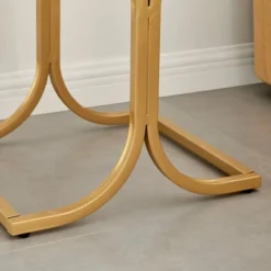 17.75" Rectangular Modern Glam Side Table With Drawer White/Gold - Danya B. -Furniture Specialty Store GUEST 90d2d214 5d63 4411 bec3 3733fe4f5d23