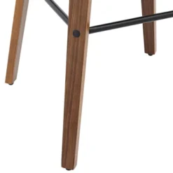 Elm Lane Westwood Wood Swivel Bar Stools Set Of 2 Natural 31" High Farmhouse Rustic Black Faux Leather For Kitchen Counter Height Island -Furniture Specialty Store GUEST 90dcad58 f5ad 4d3a 8b8d 41e5e03165f4