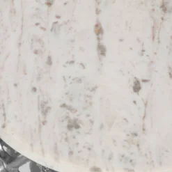 Lenhart Modern Glam Handcrafted Marble Top Aluminum Side Table Nickel/White - Christopher Knight Home -Furniture Specialty Store GUEST 914ff026 c18c 463d ad3c 511583f86c90