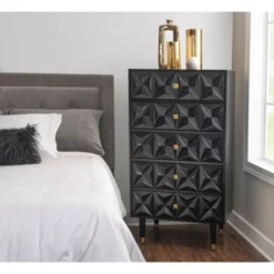 5 Drawer Geo Textured Chest - Linon -Furniture Specialty Store GUEST 916b98ee f9ce 4a22 80ed 8c89eeac2634