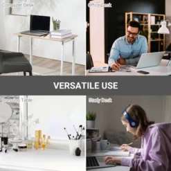 HOMCOM Writing Desk, 31.5" Folding Table For Small Space, Computer Desk With Metal Frame, Space-Saving Workstation For Home Office -Furniture Specialty Store GUEST 9179ea8e 624d 4cf8 8663 347337e342c4