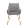 Avery Fabric/Metal Dining Room Chair Gray - Armen Living