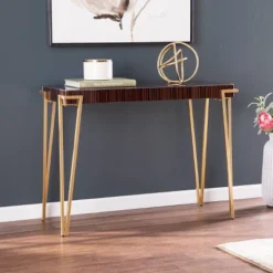 Capkya Console Table Brown/Gold - Aiden Lane -Furniture Specialty Store GUEST 92107220 a8ab 41ac 8685 ec01944fe486