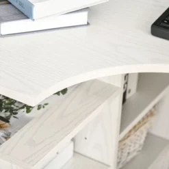 HOMCOM L-Shaped Corner Home Office Computer Desk, Study Table PC Workstation With Storage Shelf, Space Saving -Furniture Specialty Store GUEST 92c0474e df8b 46c5 9d43 f440c31ef258
