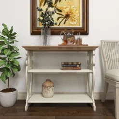 Farmhouse Wood Console Table Off White - Olivia & May -Furniture Specialty Store GUEST 92f4ba0d f99e 4055 90af 20ff221e1af7