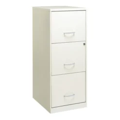 Space Solutions 18 Inch 3 Drawer Vertical Organizer Cabinet For Office, White