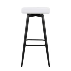 Set Of 2 Ale Faux Leather/Steel Barstools Black/White - LumiSource -Furniture Specialty Store GUEST 943caf87 bf2c 405d 899c 64468dc1abe2