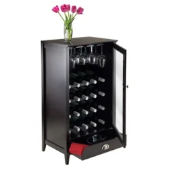 20 Bottles Shelf Modular Bordeaux Wine Cabinet Wood/Black Espresso - Winsome 9 20 Bottles Shelf Modular Bordeaux Wine Cabinet Wood/Black Espresso - Winsome -Furniture Specialty Store GUEST 950d20e1 11e3 4fc1 a8f5 b81f2a232b3e
