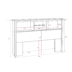 Monterey Headboard White (Full/Queen) - Prepac