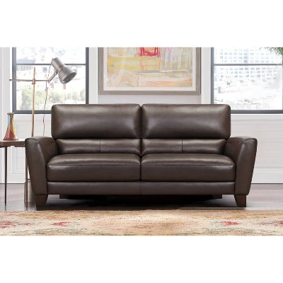 81" Kester Genuine Leather Square Arm Sofa - Armen Living 11 81" Kester Genuine Leather Square Arm Sofa - Armen Living - Image 9