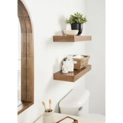 2pc 24" Havlock Wood Shelf Set - Kate & Laurel All Things Decor -Furniture Specialty Store GUEST 95fc96e1 944e 4675 bead 924424a7ec8a