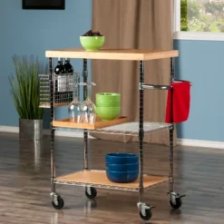 Medera Kitchen Cart Natural - Winsome -Furniture Specialty Store GUEST 9654552e 1604 40a9 83b0 b8416ab3071c