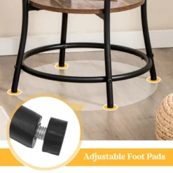 Costway 2 PCS 2-Tier Sofa Side End Table Round Nightstand With Sturdy Metal Frame Brown/Oak -Furniture Specialty Store GUEST 96c79a01 3c40 4ab3 bc7e b36012ad6a8c