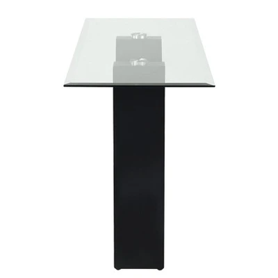 Riverpoint Modern Rectangle Console Table Clear/Black - HOMES: Inside + Out 7 Riverpoint Modern Rectangle Console Table Clear/Black - HOMES: Inside + Out - Image 5