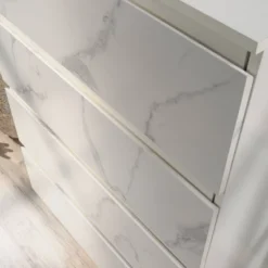 Hudson Court 4 Drawer Vertical Chest With Faux Marble Finish Pearl Oak - Sauder -Furniture Specialty Store GUEST 977ef21f 6b01 47af ae97 969c44b851f1