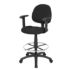 Drafting Stool With Footring And Adjustable Arms - Boss Office Products