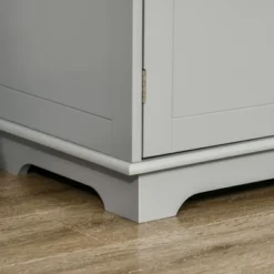 HOMCOM Modern Sideboard With Rubberwood Top, Buffet Cabinet With Storage Cabinets, Drawers And Adjustable Shelves For Living Room, Kitchen, Grey -Furniture Specialty Store GUEST 9891b820 7d35 40ba 906d 255cab3010bf