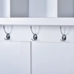 39.4" 3-in-1 Design Hall Tree With 6 Hooks, Coat Hanger And Entryway Storage Bench - ModernLuxe -Furniture Specialty Store GUEST 98c6a229 f76b 4da9 a9cc 4969ef1df90c