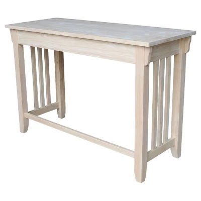 Mission Desk With Drawer - Unfinished - International Concepts 4 Mission Desk With Drawer - Unfinished - International Concepts - Image 2