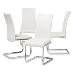 Set Of 4 Cyprien Modern And Contemporary Faux Leather Upholstered Dining Chairs - Baxton Studio -Furniture Specialty Store GUEST 99156360 0933 4caa 868b 938510b575f9
