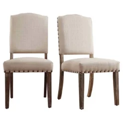 Set Of 2 Cobble Hill Nailhead Accent Dining Chair Wood - Inspire Q -Furniture Specialty Store GUEST 9a0421eb afd9 47e1 81b3 ace684204e04
