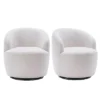 Set Of 2 Fannie 25.60'' Wide Small Size Boucle Upholstered 360° Swivel Barrel Chair-The Pop Maison -Furniture Specialty Store GUEST 9a30686f 6b10 4bb1 8f65 b7aee7ae3b68