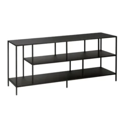 Three-Shelf TV Stand In Black - Henn&Hart -Furniture Specialty Store GUEST 9b280cbd b45c 4218 9ea7 59eaf40a0ab5