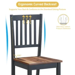 Set Of 4 Dining Chair Kitchen Black Spindle Back Side Chair With Solid Wooden Legs -Furniture Specialty Store GUEST 9b76c699 6ae0 47b2 9e3f ed498ef1c38a