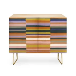Gigi Rosado Brown Striped Pattern Credenza - Deny Designs -Furniture Specialty Store GUEST 9c024cb4 2913 4808 b14d 18d35daea371