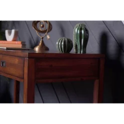 48" Leanna Wood Writing Desk Brown - Abbyson Living -Furniture Specialty Store GUEST 9c277de8 250a 4a06 9733 311bdbcfb05b
