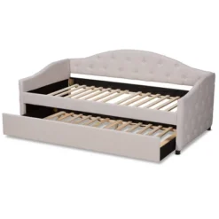 Becker Transitional Daybed With Trundle - Baxton Studio -Furniture Specialty Store GUEST 9c4404dd 4570 4dc0 aa92 2e6023946567