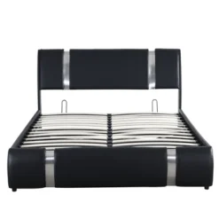 Upholstered Faux Leather Platform Bed With A Hydraulic Storage System-ModernLuxe -Furniture Specialty Store GUEST 9c997a47 8e4c 4d64 bd70 8d8ae657d5b7