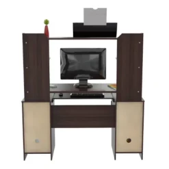 Computer Work Center With 2 Drawers And Hutch Espresso - Inval -Furniture Specialty Store GUEST 9cd2823e e917 457a 800c 40d733b36379