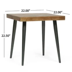 Villard Boho Handcrafted Mango Wood Parquet Side Table Natural Honey/Gray - Christopher Knight Home -Furniture Specialty Store GUEST 9d2dc9fd e0ed 489b a47a 928e649d00ad