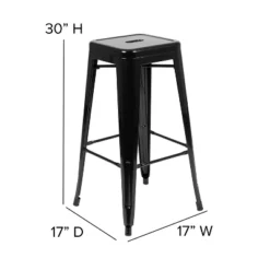 Emma And Oliver 4 Pack 30" High Metal Indoor Bar Stool - Stackable Stool -Furniture Specialty Store GUEST 9d6d6c1a 05aa 413c 9b4d 9fb3a19e6d6e