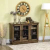 HOMCOM Farmhouse Buffet Cabinet, Sideboard, Kitchen Storage Cabinet With Adjustable Shelves And Wire Mesh Door, Coffee Bar For Living Room, Walnut -Furniture Specialty Store GUEST 9d9a4ef4 54a7 4b4b 88aa 9bb87a270163