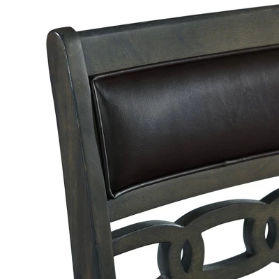 5pc Taylor Standard Height Dining Set And 4 Faux Leather Side Chairs Gray - Picket House Furnishings 7 5pc Taylor Standard Height Dining Set And 4 Faux Leather Side Chairs Gray - Picket House Furnishings - Image 5