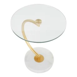 C End Contemporary Table White/Gold - LumiSource -Furniture Specialty Store GUEST 9e886150 053a 4fd6 bcce beef35c2afd0