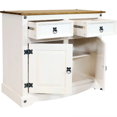 Sunnydaze Decor Sunnydaze Kitchen Sideboard Cabinet With 2 Drawers And 2 Doors - Solid Pine Construction 12 Sunnydaze Decor Sunnydaze Kitchen Sideboard Cabinet With 2 Drawers And 2 Doors - Solid Pine Construction - Image 10