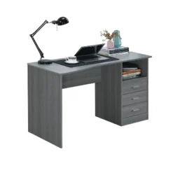 Classic Computer Desk With Multiple Drawers Gray - Techni Mobili -Furniture Specialty Store GUEST 9f1dc52d cd1d 40bc 9993 5c9cd28a67af