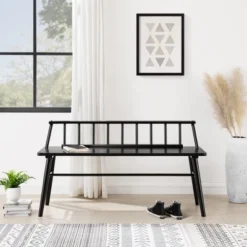 Transitional Low-Back Spindle Entryway Bench - Saracina Home -Furniture Specialty Store GUEST 9f4bb3bb 99d2 47f1 a305 15794eb7c1eb