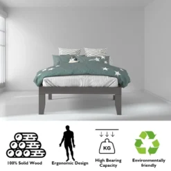 Costway Twin Size 14'' Wooden Bed Frame Mattress Platform Wood Slats Support EspressoNatural -Furniture Specialty Store GUEST 9fb576c0 3026 4387 941c d149af87be35