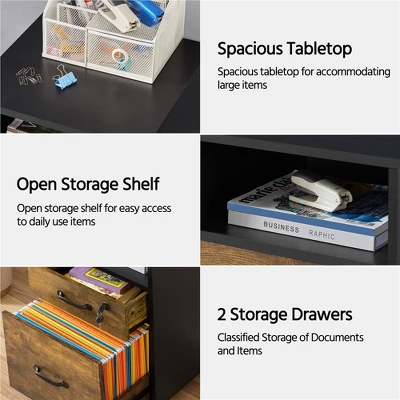 Yaheetech Vintage File Cabinet File Storage Organizer For Home And Office 6 Yaheetech Vintage File Cabinet File Storage Organizer For Home And Office - Image 4