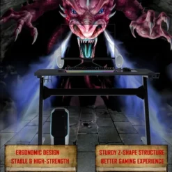 Costway Z-Shaped Racing Style Desk & Massage Gaming Chair Set For Home Office -Furniture Specialty Store GUEST a0132521 be6b 4db6 864d 208950020f61