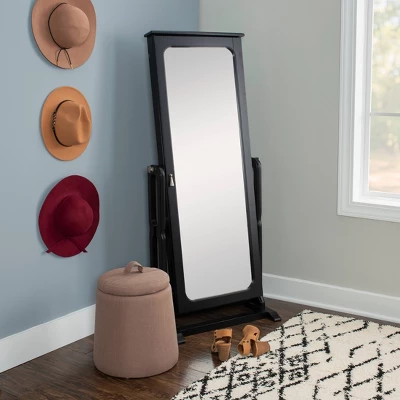 Lola Cheval Mirror/Jewelry Wardrobe Black - Powell Company 3 Lola Cheval Mirror/Jewelry Wardrobe Black - Powell Company