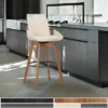 26" Baylor Faux Leather Wood Swivel Counter Barstool - Armen Living -Furniture Specialty Store GUEST a087f61b 3db4 43bd b8f8 fd3ea7be1387