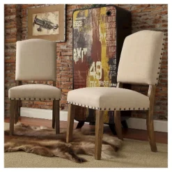 Set Of 2 Cobble Hill Nailhead Accent Dining Chair Wood - Inspire Q -Furniture Specialty Store GUEST a0bda6d4 d4d1 46ca b6d3 d2e6fd8e8fbe