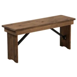 Flash Furniture HERCULES Series 40" X 12" Solid Pine Folding Farm Bench -Furniture Specialty Store GUEST a0e2606b 11ab 47b0 88b7 a8a779f4c7c9