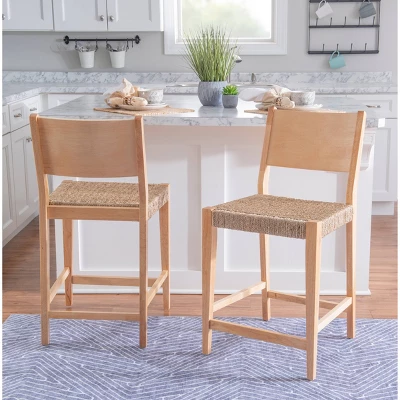 Set Of 2 Clara Counter Height Barstools Natural - Powell Company 8 Set Of 2 Clara Counter Height Barstools Natural - Powell Company - Image 6