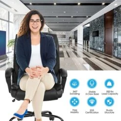 Costway Big & Tall 500lb Massage Office Chair E Xecutive PU Leather Computer Desk Chair -Furniture Specialty Store GUEST a1021dcf 2e69 4826 a1ab a8ab532e72cc